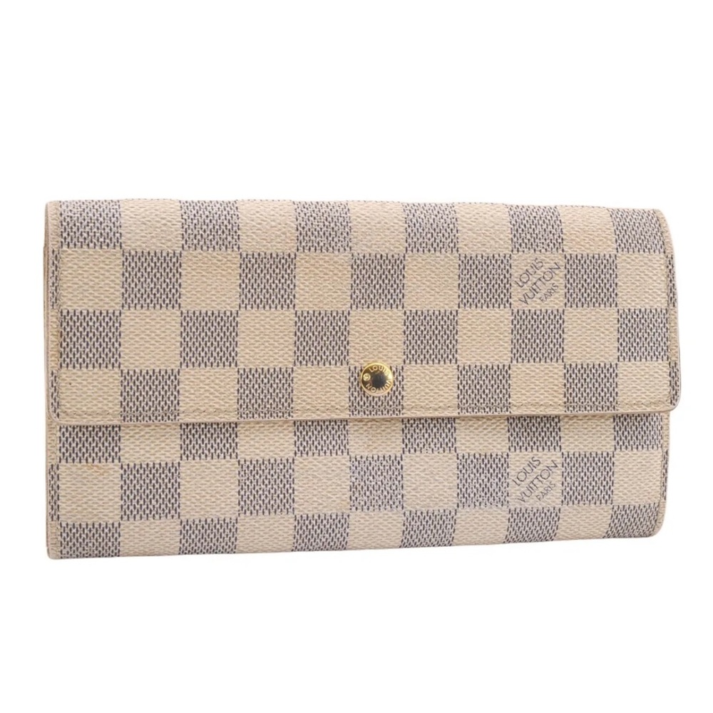 Auth Louis Vuitton Damier Azur Portefeuille Sarah Long Wallet - Picture 9 of 11